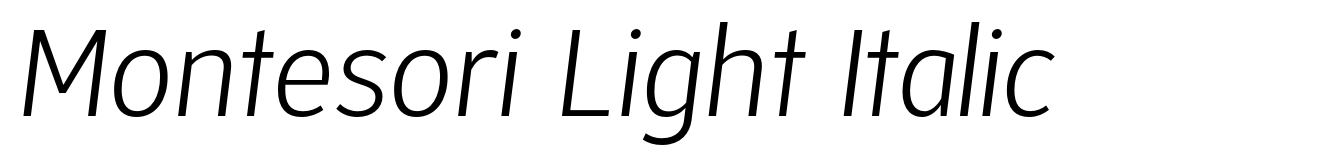 Montesori Light Italic